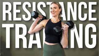 30 min Full Body Resistance Training with Dumbbells [upl. by Keverne]