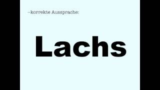 Korrekte Aussprache Lachs [upl. by Aleek]