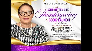 End Tenure Thanksgiving and Book Launch [upl. by Garnett]