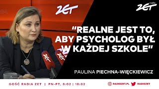 Wiceminister edukacji Realne jest to aby psycholog był w każdej szkole  Gość Radia ZET [upl. by Anyt735]