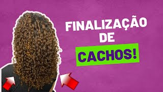 Finalização em cabelo cacheado Passo a passo para iniciantes [upl. by Zoha963]