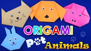 Origami for kids  Easy origami  Make Pet Animals [upl. by Aseretairam368]