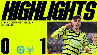 HAVERTZ WITH THE WINNER  Brentford vs Arsenal 01  Late header earns us all three points [upl. by Ornas]