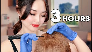 ASMR Sleep Recovery  3 Hours of Hair Treatments [upl. by Htiekel]