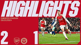 HAVERTZ WITH THE WINNER  Arsenal vs Brentford 21  Premier League Highlights [upl. by Yhtomiht95]