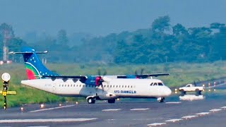 Beautiful Aircraft USBangla Airlines ATR72600 BS531S2AKL Taking off From Sylhet Airport [upl. by Arabeila577]