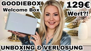 GOODIEBOX Welcome Box Januar 2024  Unboxing amp Verlosung [upl. by Dnalhsa]