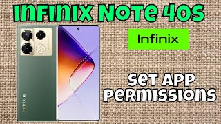 App permission setting infinix Note 40s  How to set app permissions  App settings [upl. by Atirac642]