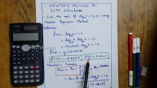 NEWTONS Method Using fx 991Ms Calculator [upl. by Eidna]