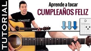 como tocar CUMPLEAÑOS FELIZ en guitarra fácil canción facil guitarra cumpleaños [upl. by Tigram]