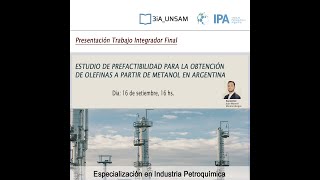 Presentación TIF ESTUDIO DE PREFACTIBILIDAD PARA LA OBTENCIÓN DE OLEFINAS A PARTIR DE METANOL EN ARG [upl. by Llehsal]