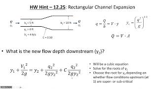 Specific energy dischargedepth choked flow  CE 331 Class 27 11 Mar 2024 [upl. by Eirrahs662]