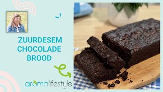 Vol chocolade en heerlijk smeuïg zuurdesem chocoladebrood met dubbele chocolade [upl. by Winou]