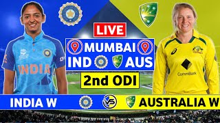 India W vs Australia W 2nd ODI Live  IND W vs AUS W ODI Live Scores amp Commentary  India W Bowling [upl. by Ellenahs]