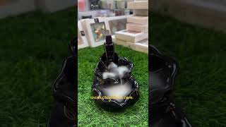 Black Resin Smoke Backflow Fountain incenseholder with 10 Free Incense Cones [upl. by Ahsot]