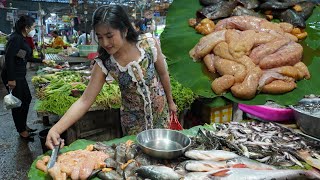 Countryside vlog Yummy fish egg cooking  Buy fish egg for cooking [upl. by Maxentia752]