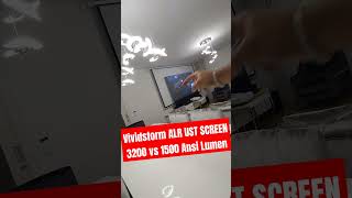 1500 vs 3200 Ansi Lumen Projectors with Vividstorm ALR Screen how gaming projector cinema tech [upl. by Aerahs]