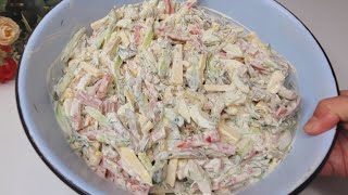 Salad quotMale capricequotSalad for men Simple fast and delicious [upl. by Nevets672]