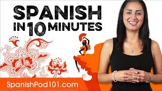 Learn Spanish in 10 Minutes  ALL the Basics You Need [upl. by Annaierb]