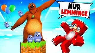 24 STUNDEN mit GRIZZY und die LEMMINGE auf ONE BLOCK in MINECRAFT [upl. by Ehsrop]