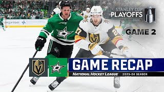 Gm 2 Golden Knights  Stars 424  NHL Highlights  2024 Stanley Cup Playoffs [upl. by Anitsirhc163]