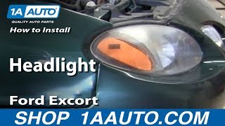 How to Replace Headlight 9803 Ford Escort [upl. by Petronella]