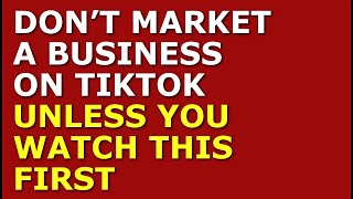 How to Market a Business on Tiktok  Marketing Strategies for a Business on Tiktok [upl. by Lachlan]