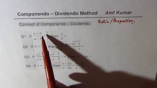 Hind Componendo Dividendo 4 Examples with Different Strategies SSC CBSE [upl. by Niras]