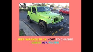 Jeep Wrangler JK how to change cabin air filter [upl. by Adan962]