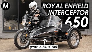 Riding A Royal Enfield Interceptor 650 SIDECAR At Watsonian Squire [upl. by Anuqahs]