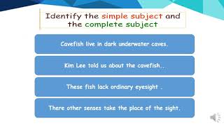 Simple and Complete Subject and Predicate [upl. by Eceirehs]