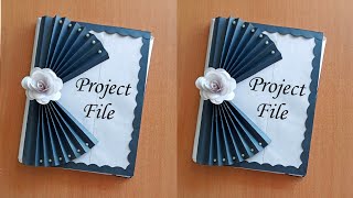 How to decorate project file cover page File decoration idea Easy Project file front page design [upl. by Alf]