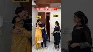 Life after marriage❤️ youtubeshorts shorts ytshortsindia couple saasbahu simrit [upl. by Nairam]