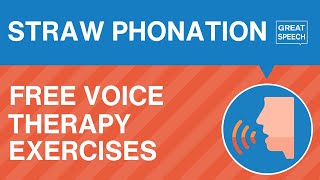 Straw Phonation Voice Therapy Exercises EASY WalkThrough [upl. by Enialed]