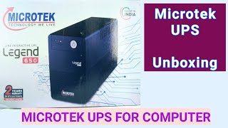 Unboxing Microtek UPS Inverter for Computer  MicroteK  Microtek UPS Legend 650 [upl. by Garfinkel]