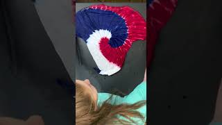 Easy Tie Dye T Shirt Tutorial  Red White amp Blue Spiral shorts [upl. by Hras273]