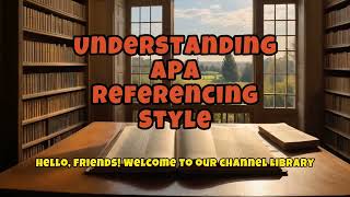 Understanding APA Referencing Style  APA [upl. by Ivz]