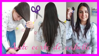 ¿Cómo cortar el cabello en capas largas y en V  Corta el cabello fácil tu mismo [upl. by Erbua]