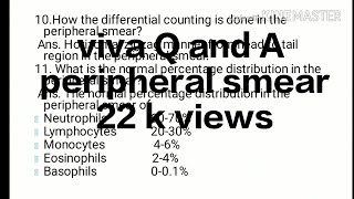 viva questions and answers of PS and Diff WBC count [upl. by Adnerol]