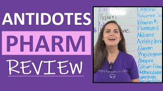 Antidotes Pharmacology Medications Nursing NCLEX Review  Nursing Pharmacology [upl. by Kentiggerma250]