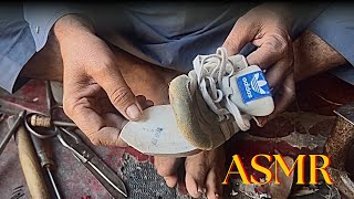 ASMR  Shoe Sole Restoration of poor Pakistani  ADIDAS SHOES restoration asmrsounds [upl. by Trotta]