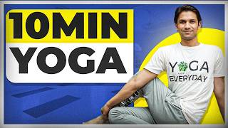 10Minute Yoga for Beginners  Daily Fitness  Saurabh Bothra [upl. by Myrilla]