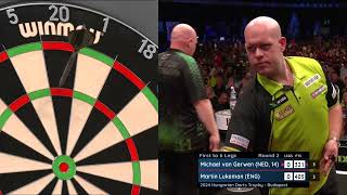 TWO NINEDARTERS IN ONE DAY  MICHAEL VAN GERWEN NAILS THE NINE  2024 Hungarian Darts Trophy [upl. by Eidnar256]