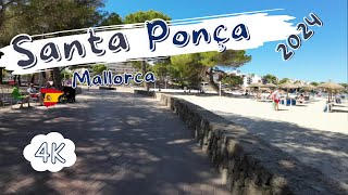 Walking in Santa Ponsa 2024 Santa Ponsa Street walk  The Beach promenade Mallorca [upl. by Westney442]