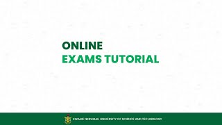 How to Take Online Exams in KNUST  KNUST ELearning Centre [upl. by Eibrab]