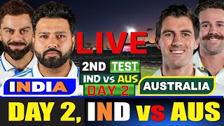 🔴Last 2 Overs  India Vs Australia 2nd TEST LIVE [upl. by Allevon]