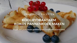 NEW Gezonde kokos pannenkoek maken Snel en erg lekker [upl. by Immat21]