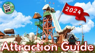 Disneys Blizzard Beach ATTRACTION GUIDE  2024  Water Park in Walt Disney World [upl. by Karlotta]