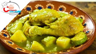 Pollo en Salsa Verde con Calabazas y Papas [upl. by Korella]