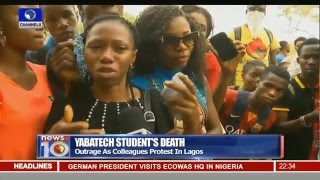 Yabatech Students Protest Death Of Colleague  100216 [upl. by Sinnaiy968]